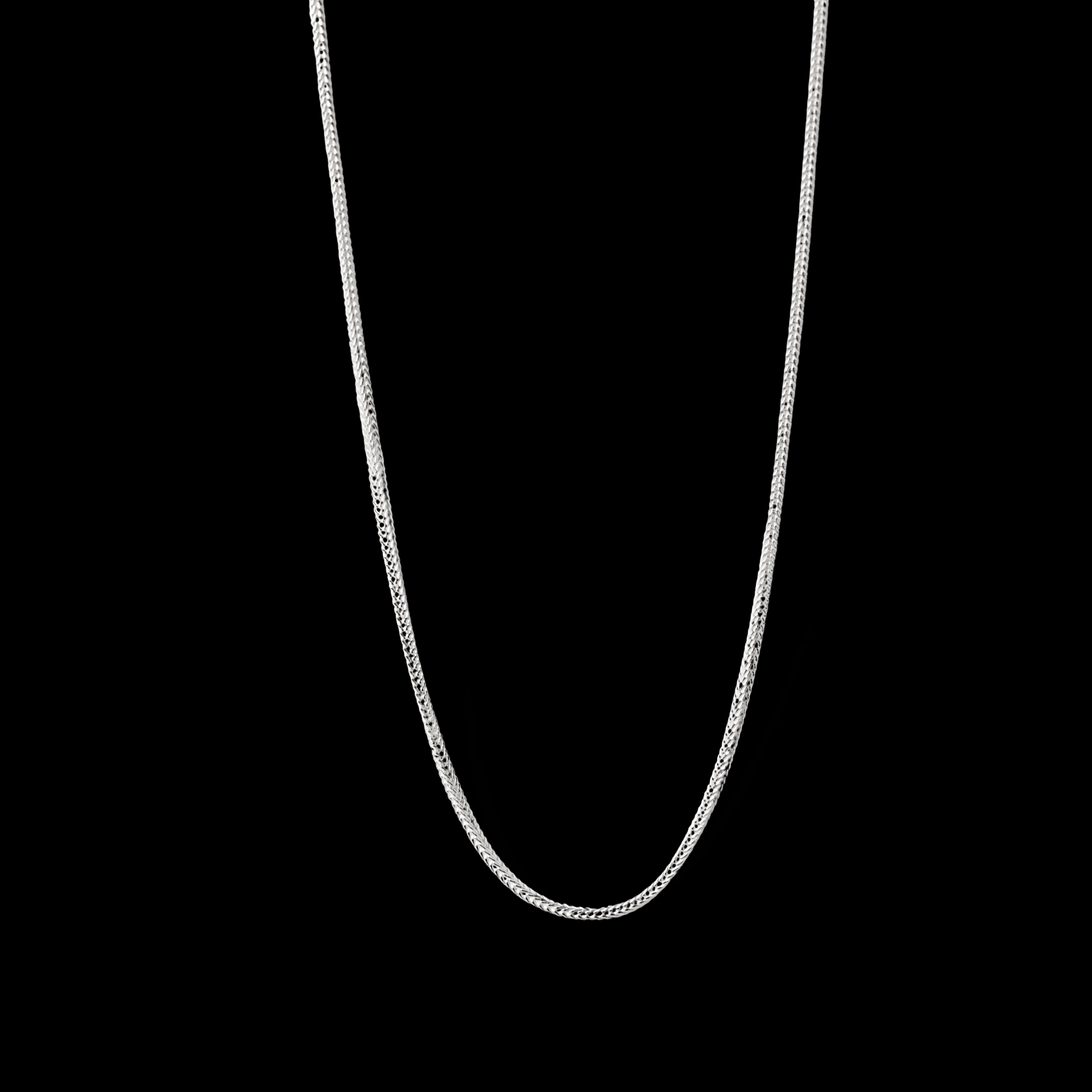 Sterling Silver Bulk / Spooled Round Foxtail Chain in Sterling Silver (1.60 mm - 3.20 mm) Sterling Silver / 3.20 mm