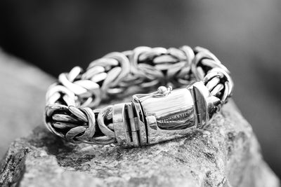 Byzantine Chunky Silver Bracelet (20 mm)