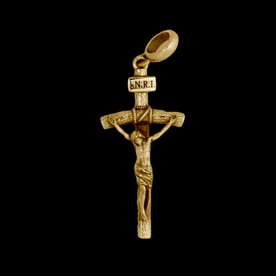 14k Yellow Gold Catholic Cross