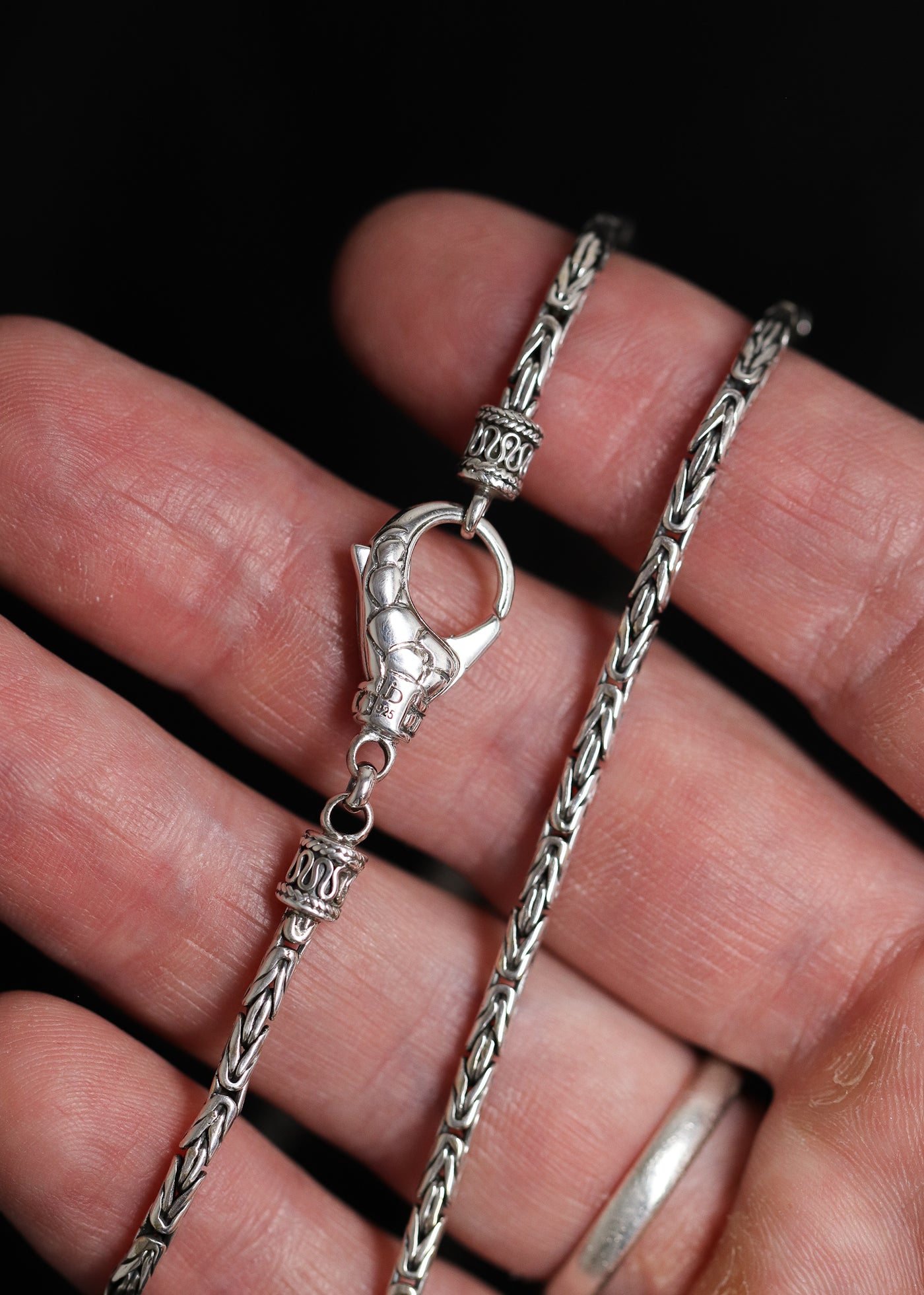 Byzantine silver necklace (2.5 mm)