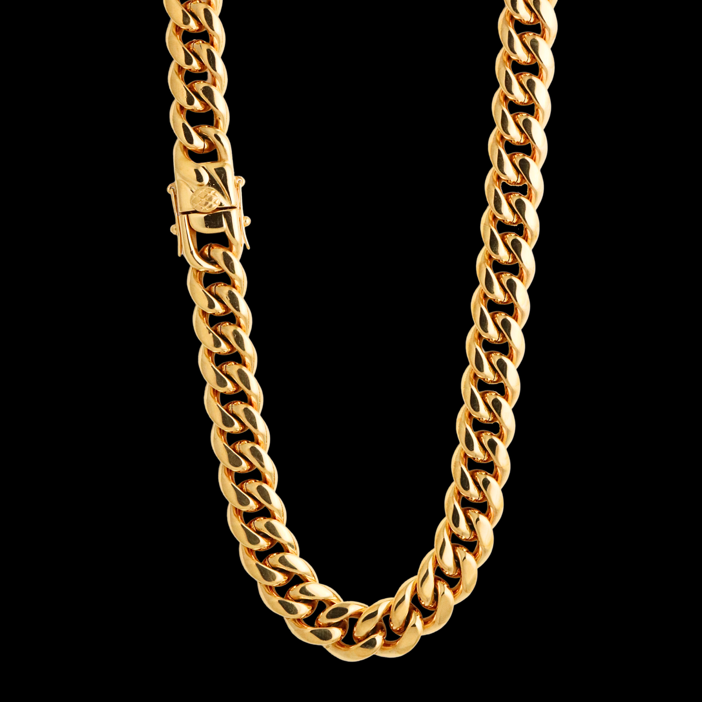 Collar cubano 12 mm (Oro)