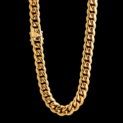 古巴项链 12 毫米（金色）