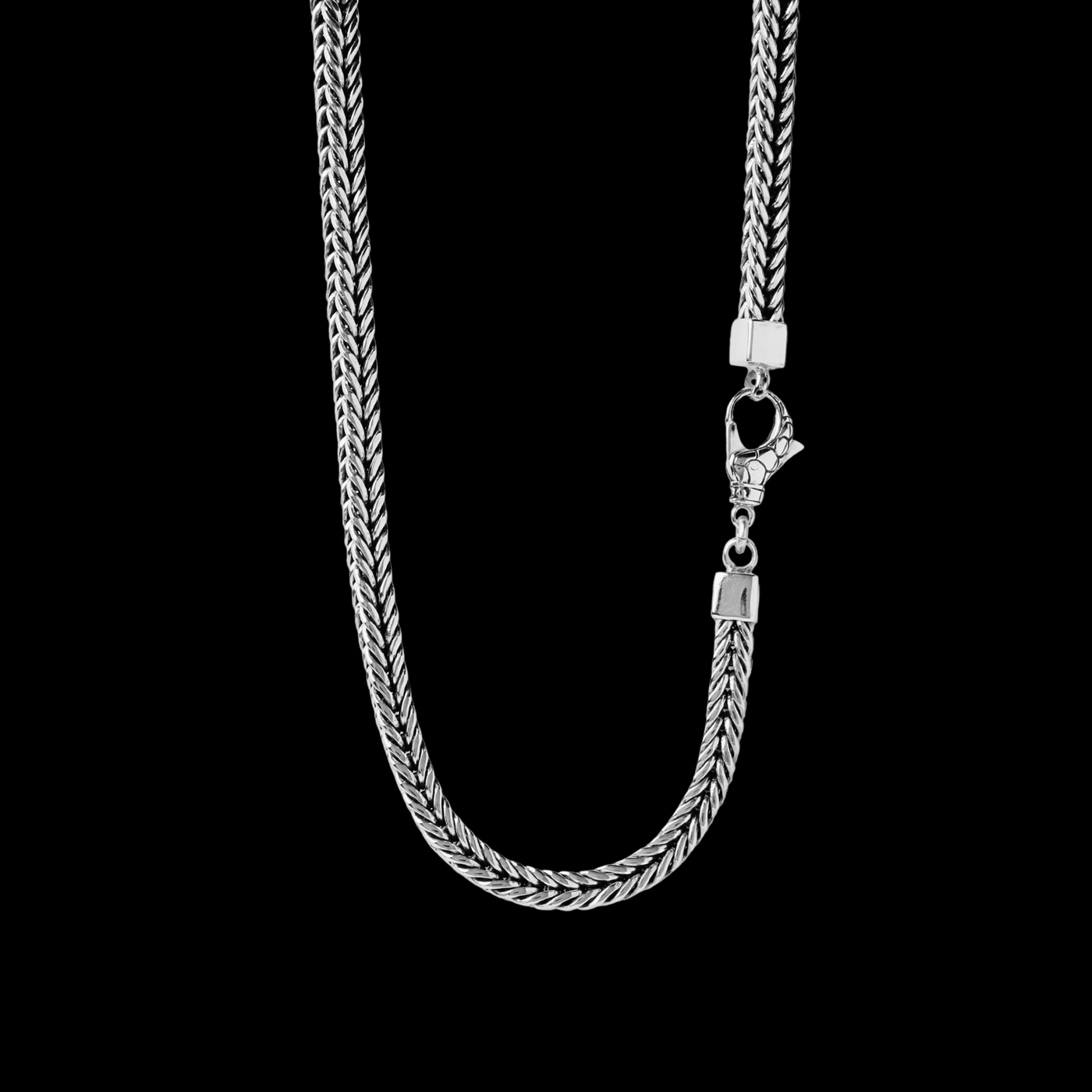 Heavy silver foxtail necklace (6 mm)