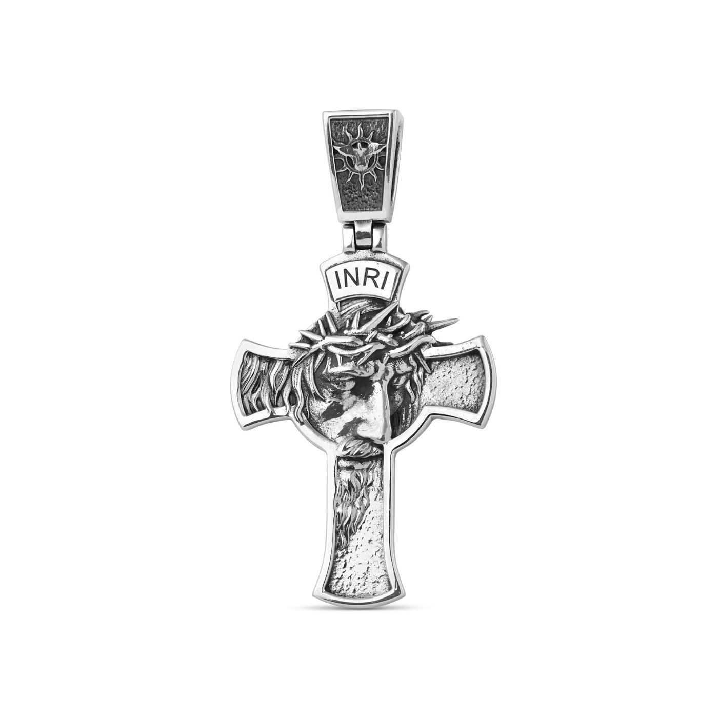 Silver Catholic cross