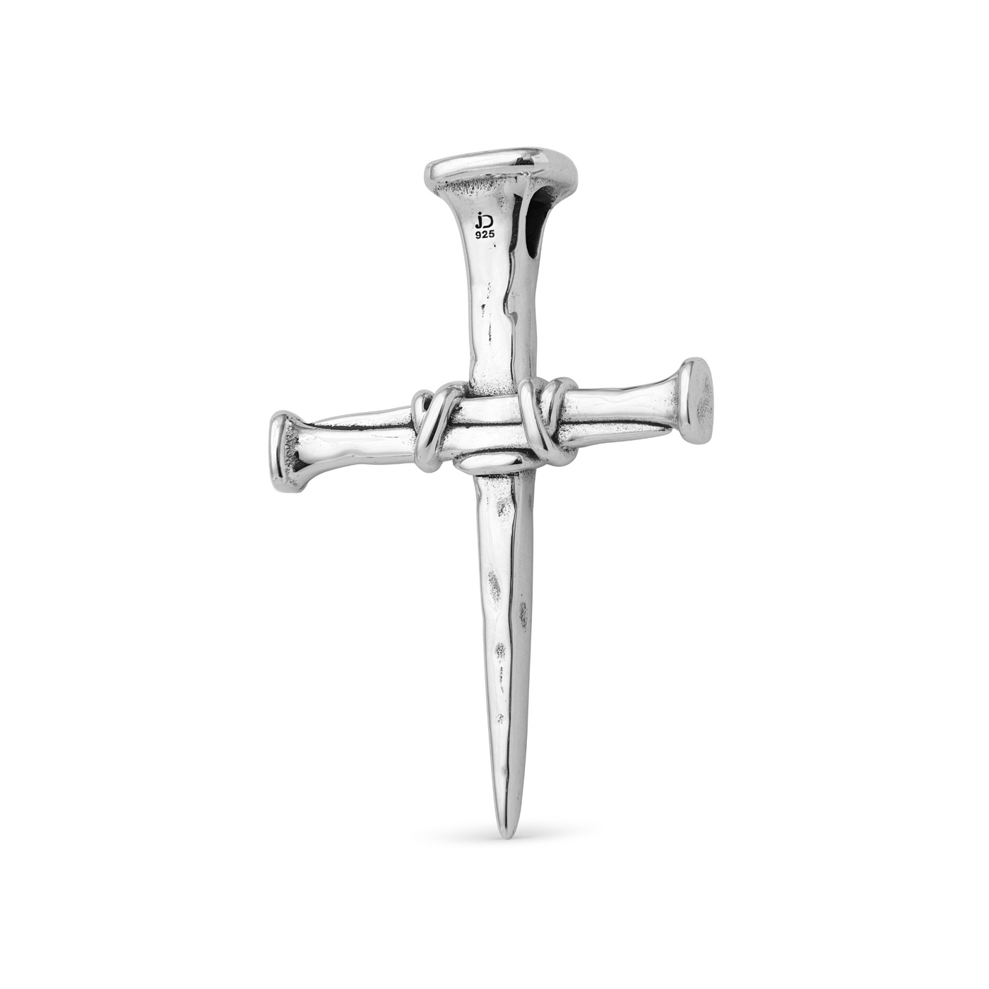 Three Nails Cross Silver Pendant