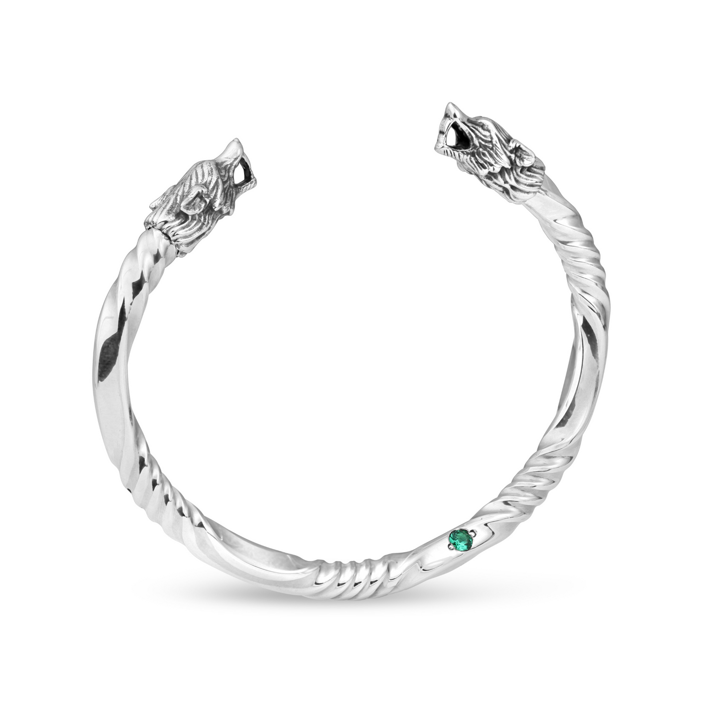 Wolf Emerald Cuff