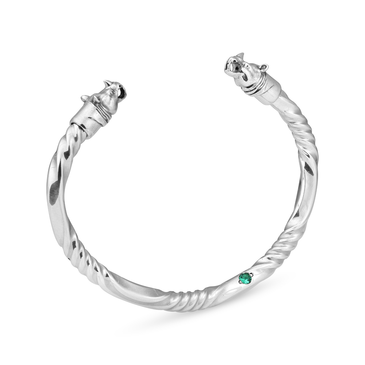 Rhinoceros Emerald Cuff