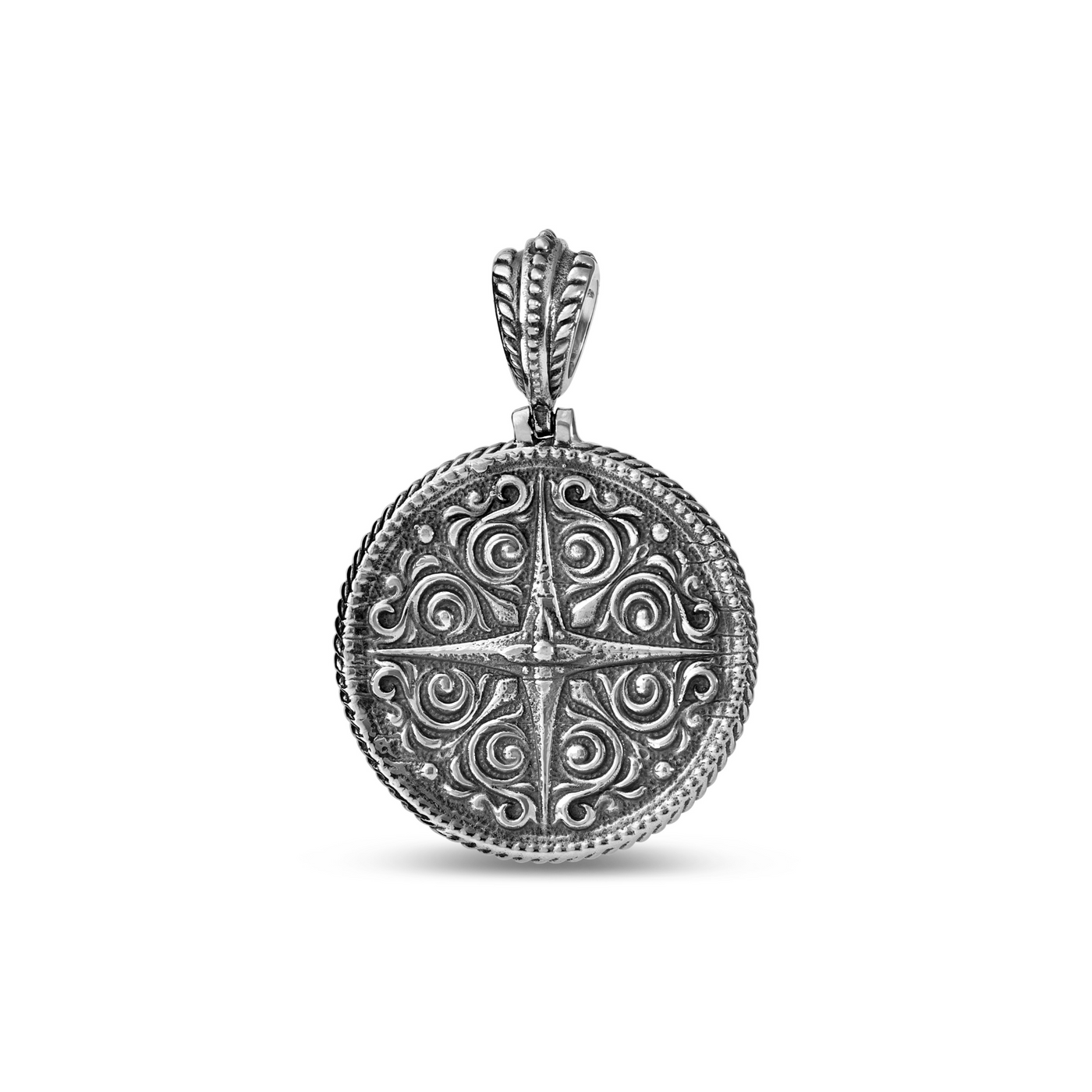 Silver Compass Pendant