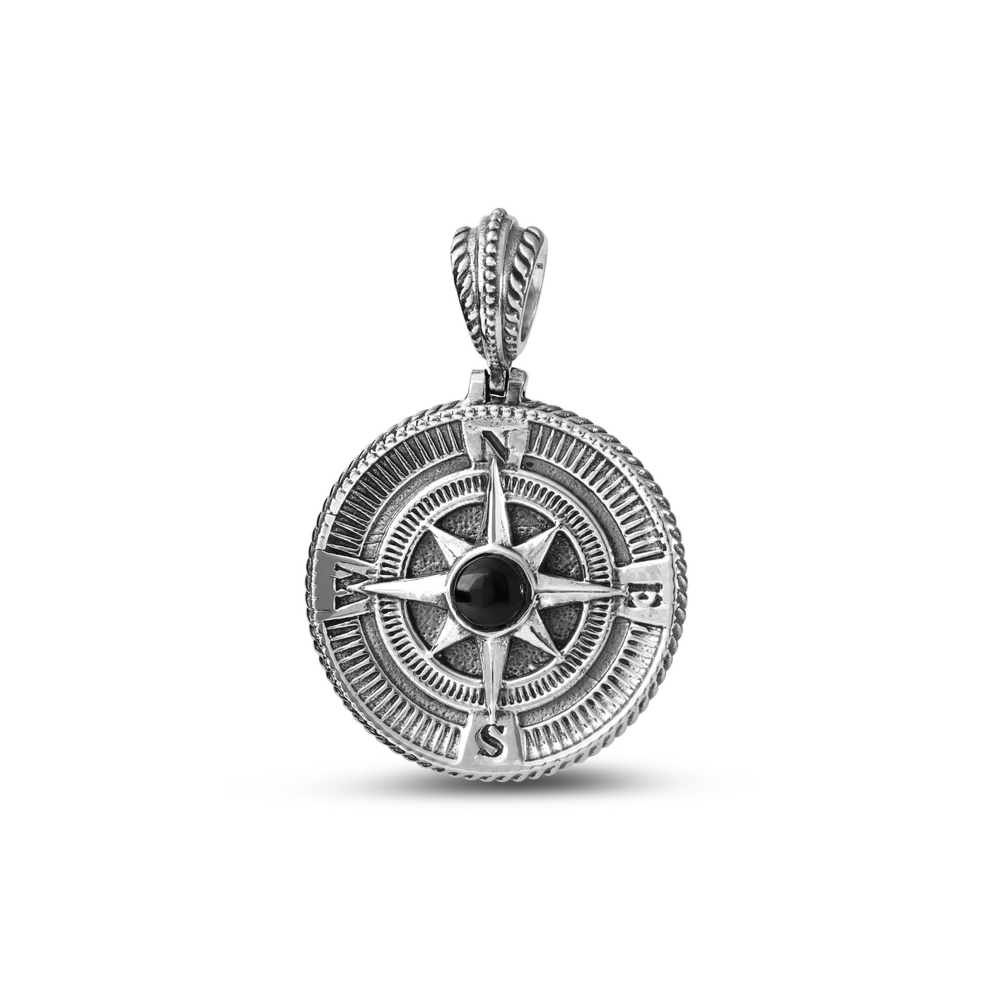 Silver Compass Pendant