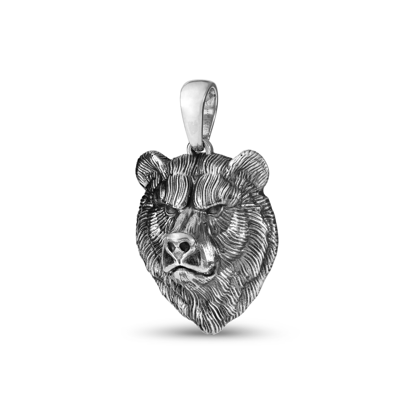 Grizzly Bear Silver Pendant