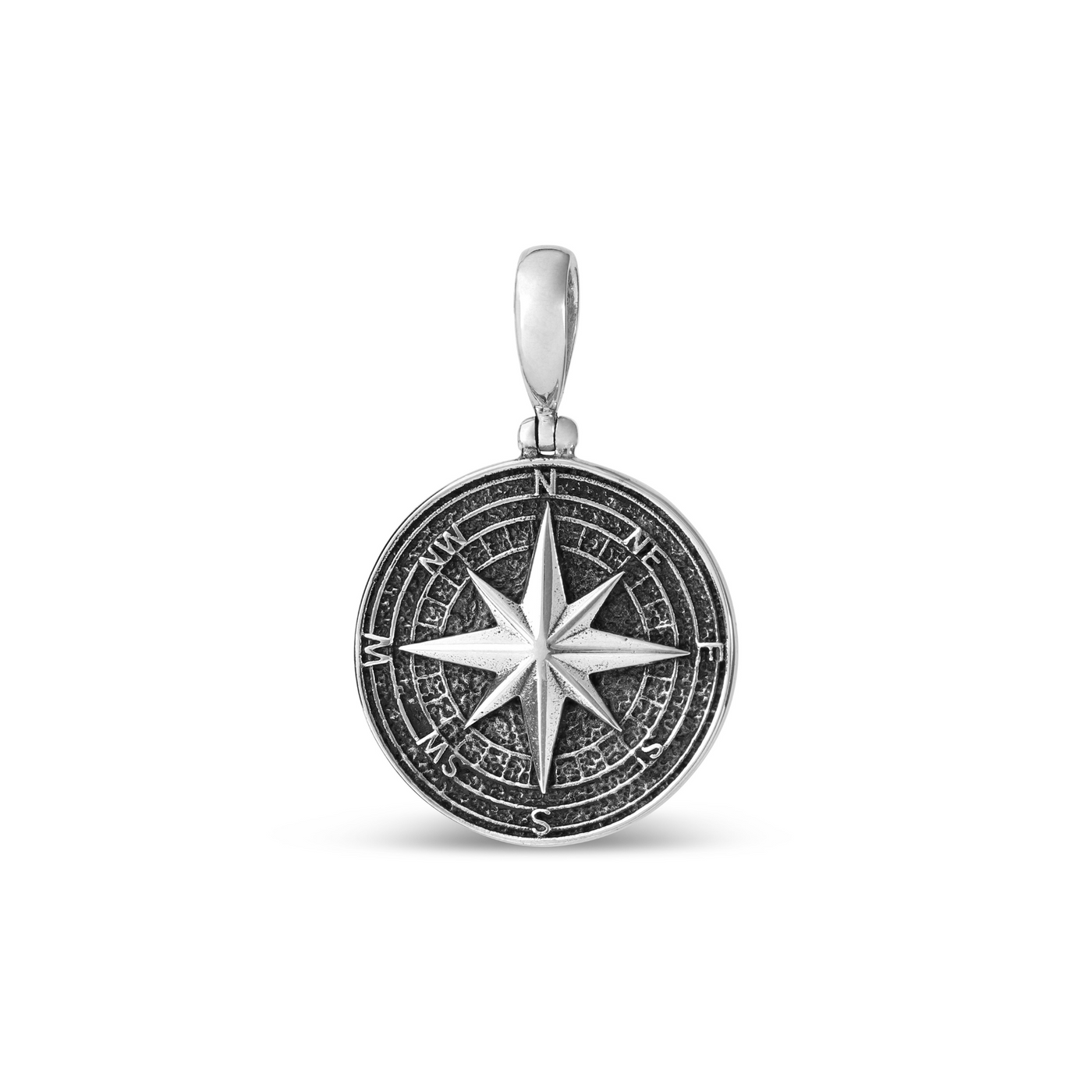 Silver Compass Pendant