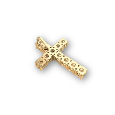 18k Gold Diamond Cross Pendant