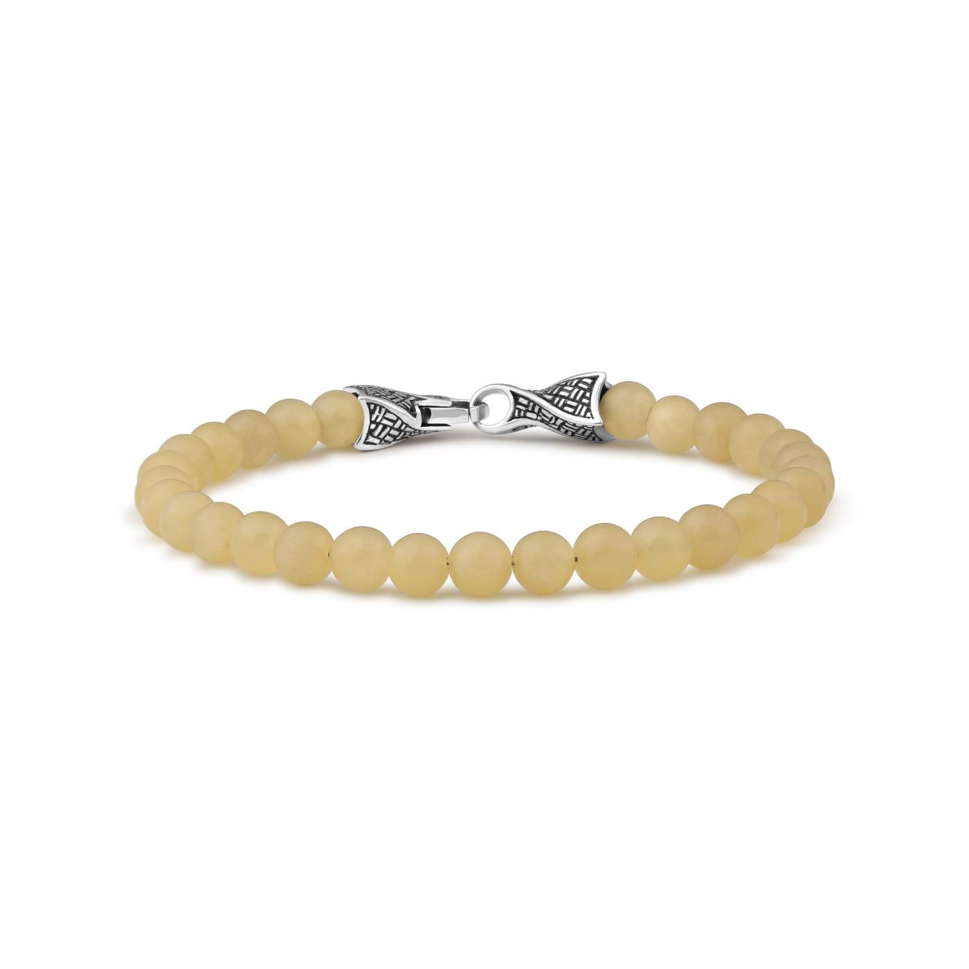 Natural Yellow Jade Gemstone Bracelet – 6 mm