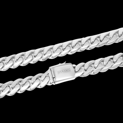 粗银古巴项链（20 毫米）