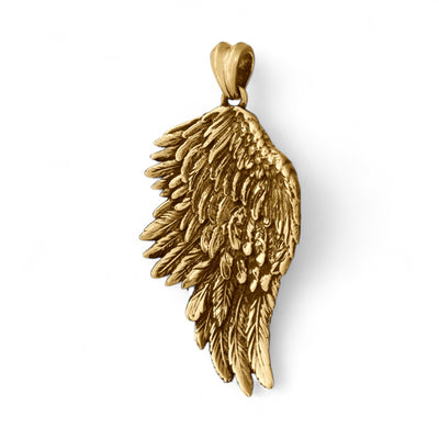 14k Yellow Gold Angel Wing Pendant L