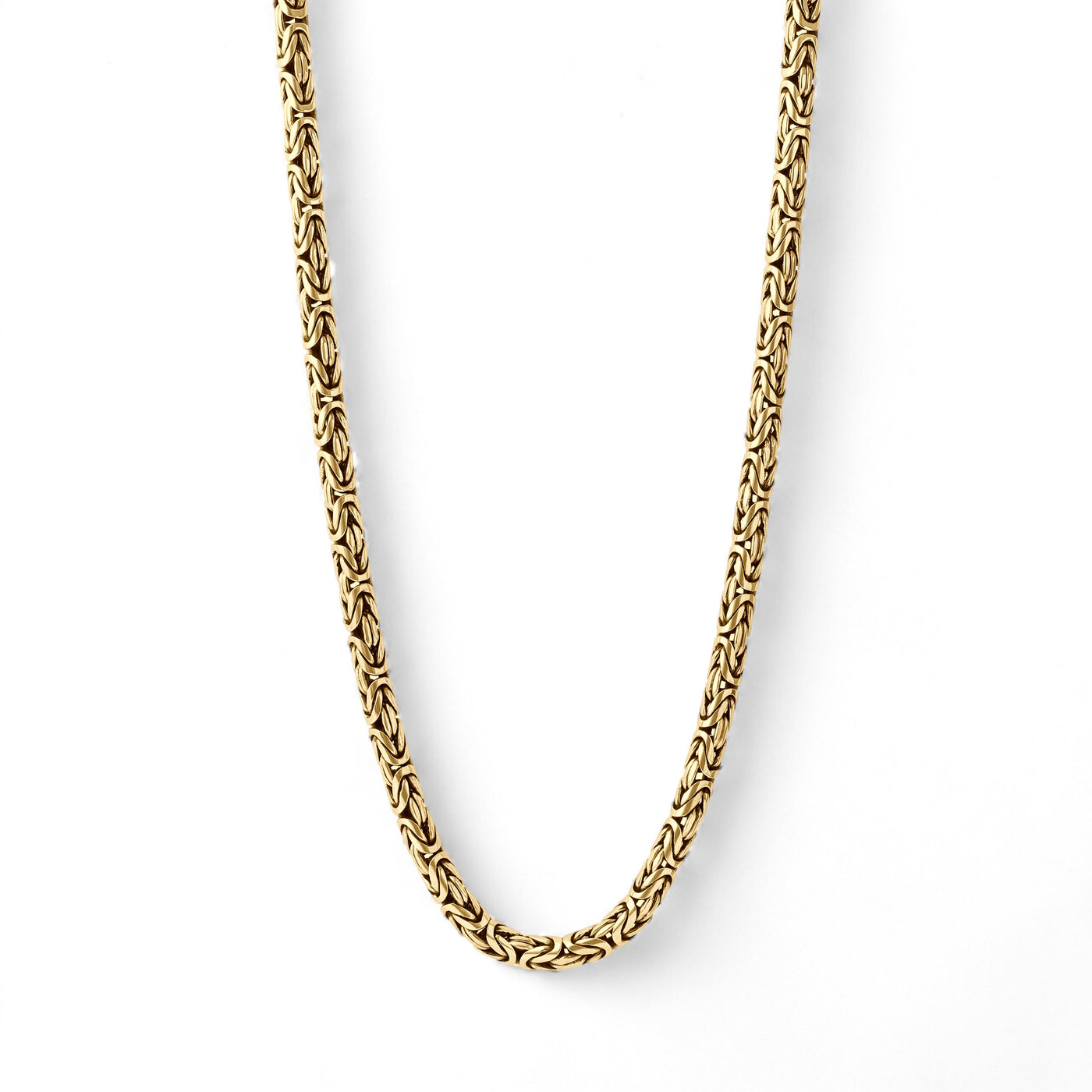 Heavy 18k Yellow Gold byzantine necklace (5 mm)