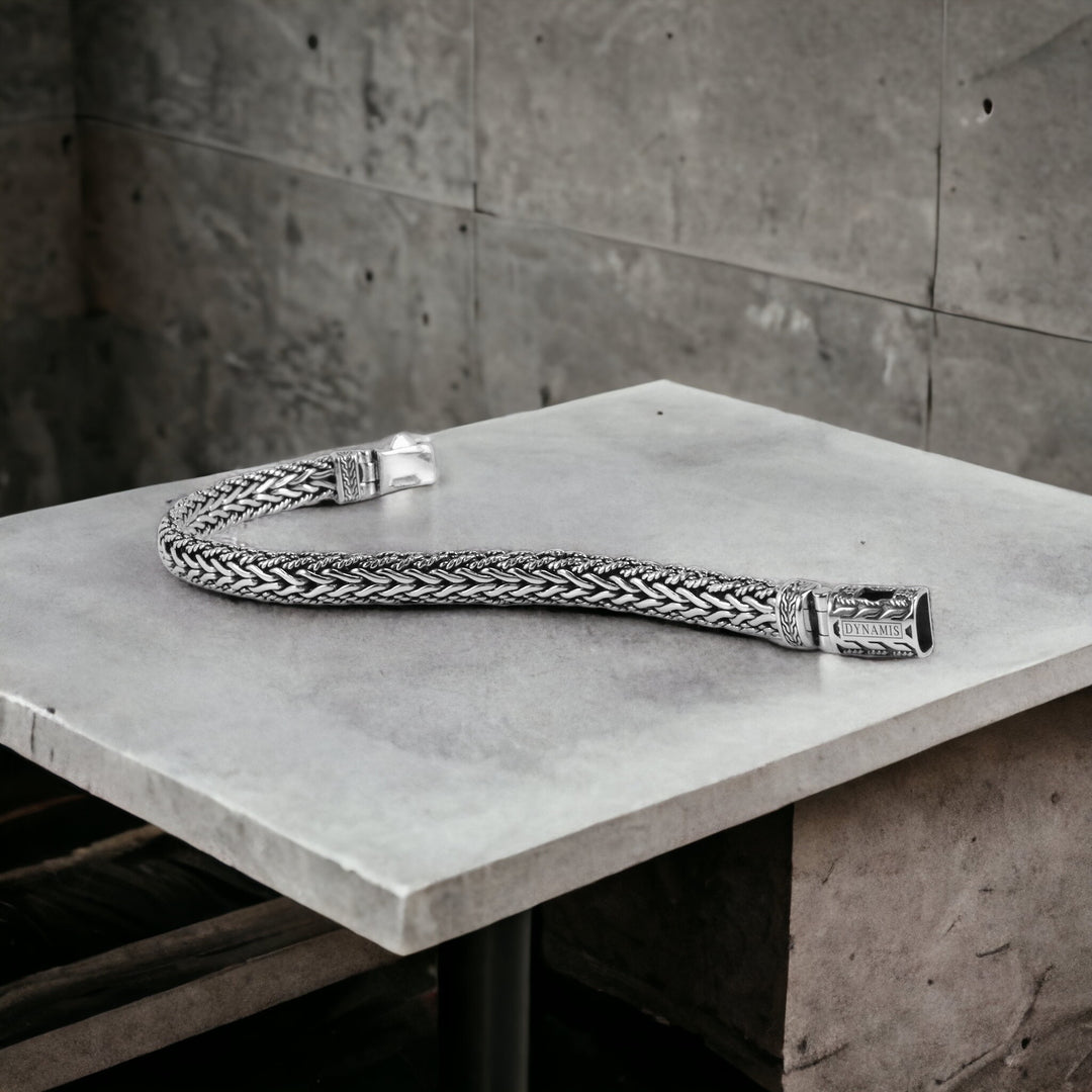 The Weave - Foxtail Silver 2.0 Bracelet – Dynamis Jewelry