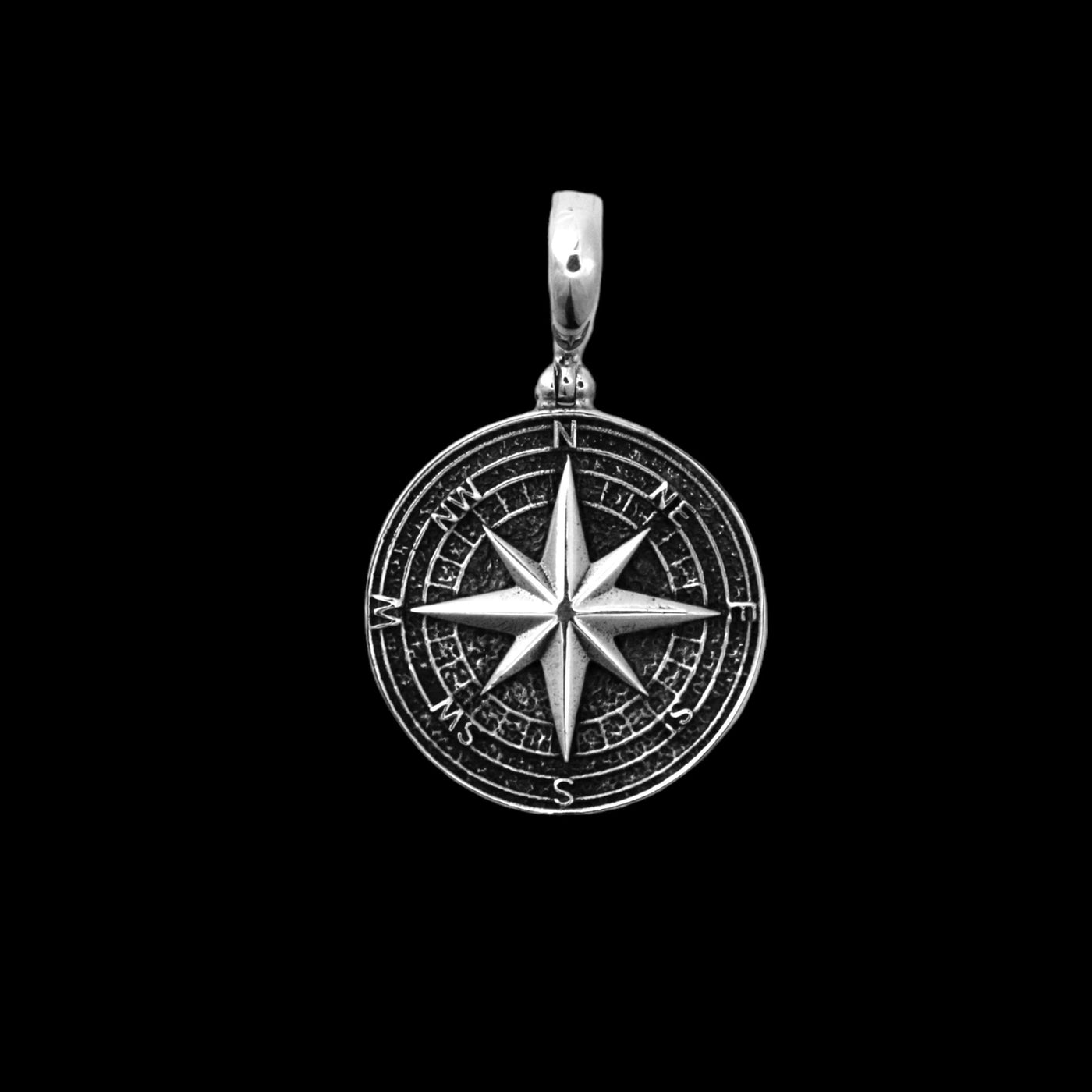 Silver Compass Pendant