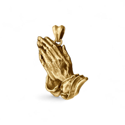 14k Yellow Gold PRAYING HANDS Pendant