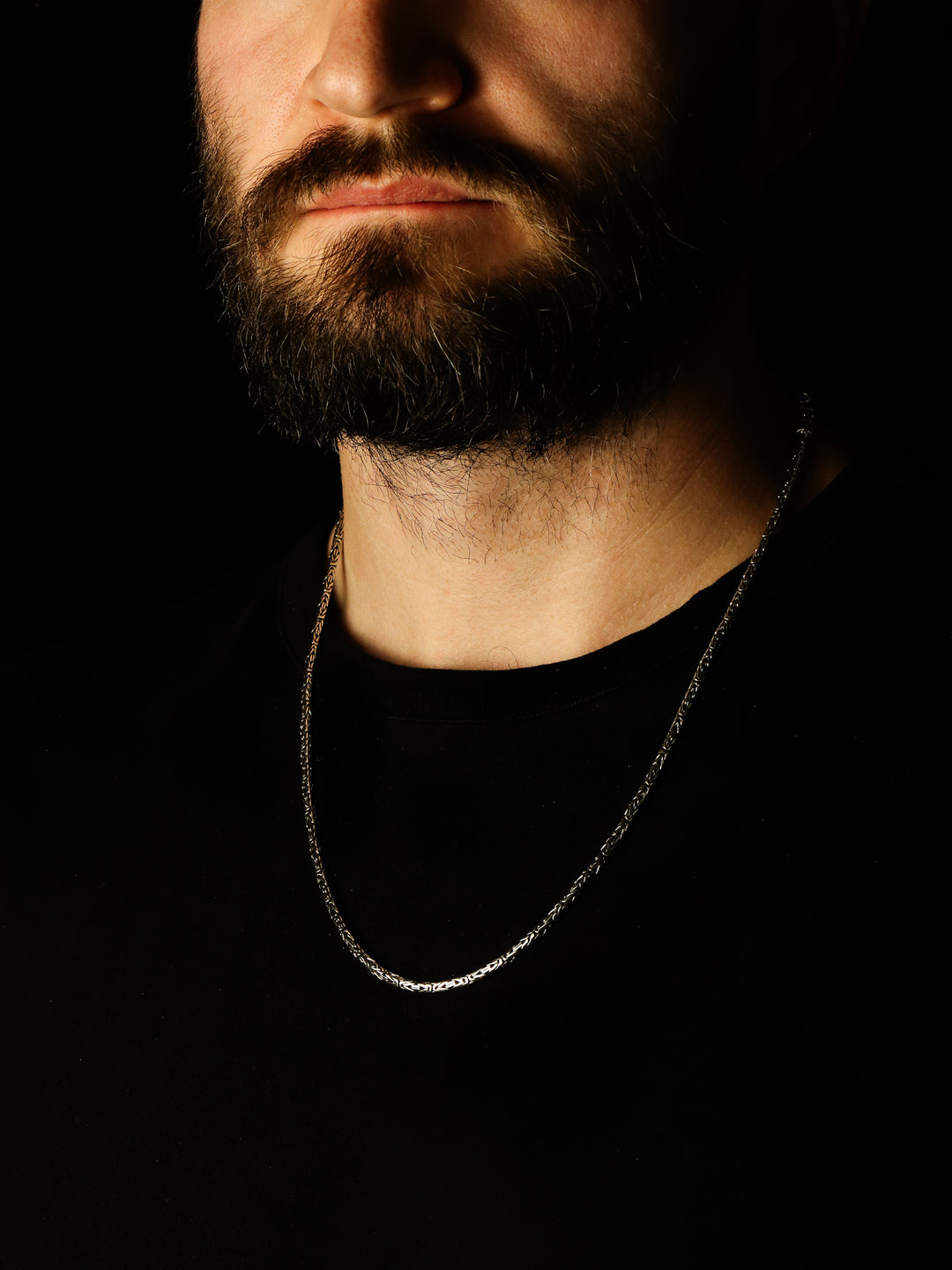 Byzantine silver necklace (2.5 mm) – Dynamis Jewelry