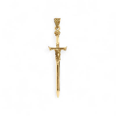 14k Yellow Gold Sword Pendant