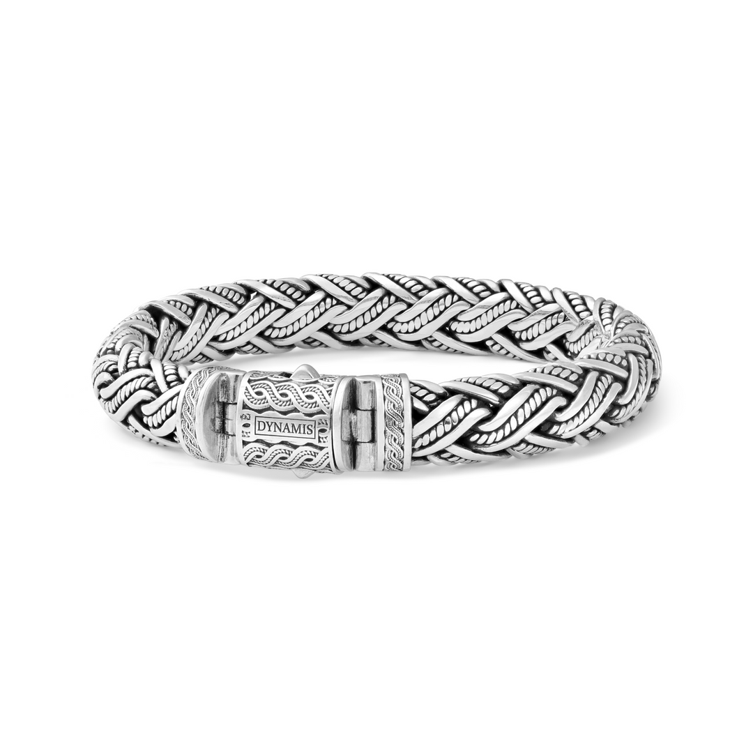 Suardana Silver Bali ブレスレット Heavy Bali Silver Bracelet (12 mm) | 925 Sterling Silver | Dynamis