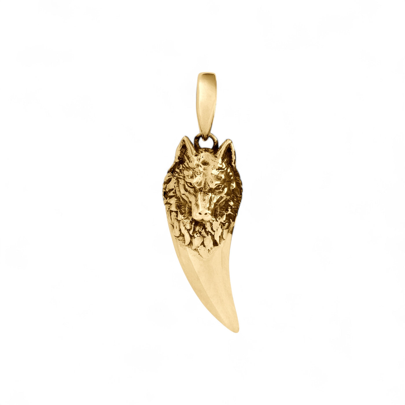 14k Yellow Gold Wolf Fang Pendant