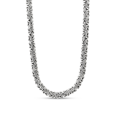 Heavy silver byzantine necklace (11 mm)