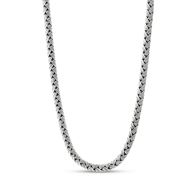 Heavy silver Bali necklace (7 mm)