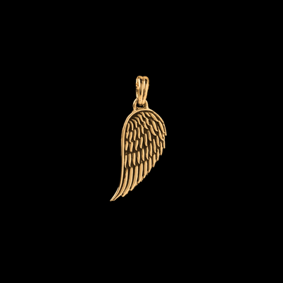 14k Yellow Gold Angel Wing Pendant