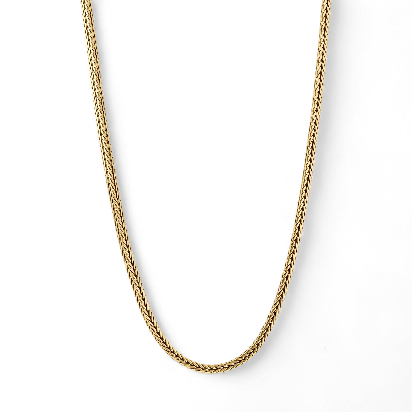 Foxtail 18k Yellow Gold Necklace (3 mm)