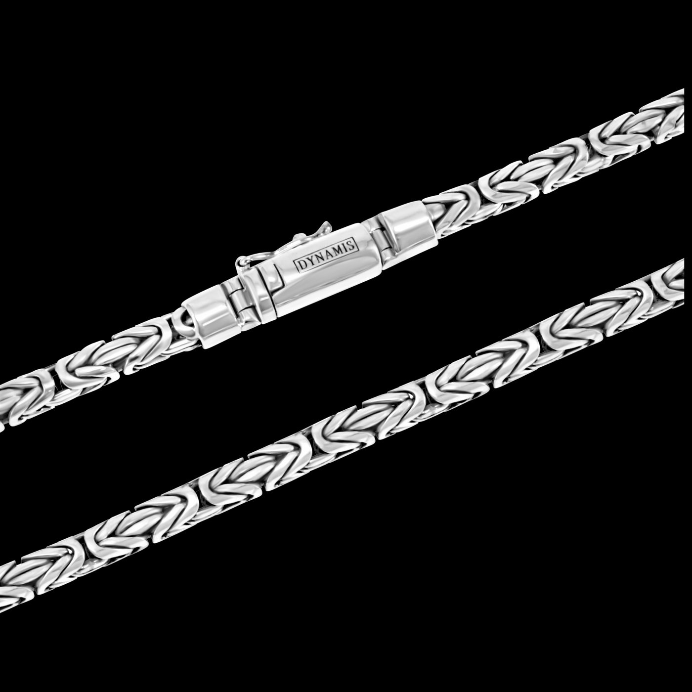 Heavy silver byzantine necklace (5 mm)