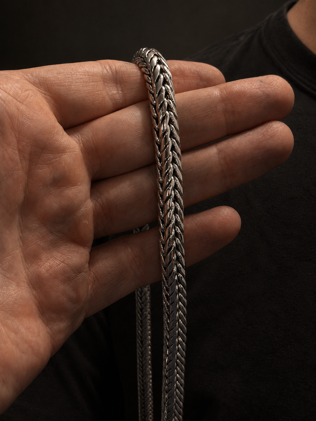 Heavy Foxtail silver chain – Dynamis Jewelry