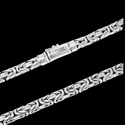 Collar bizantino de plata pesada (8 mm)