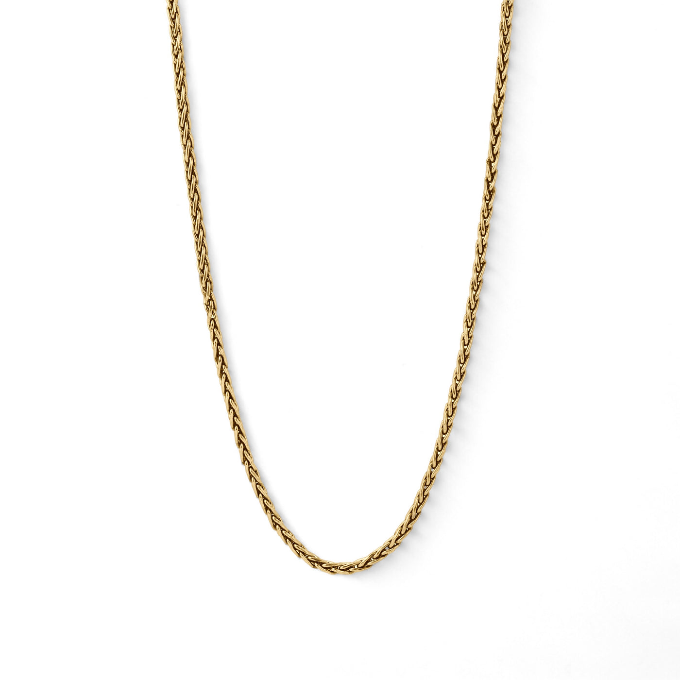 Wheat Link 18k Yellow Gold Chain (2.5 mm)