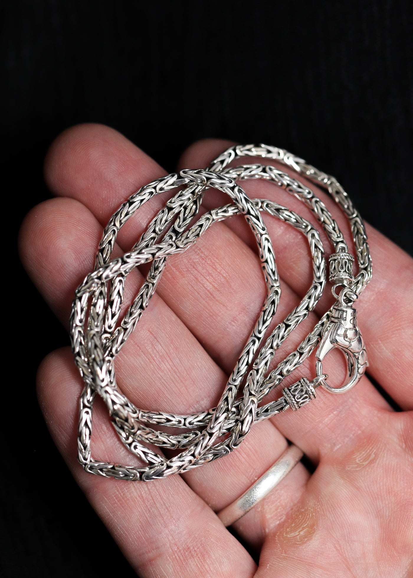 Byzantine silver necklace (2.5 mm)