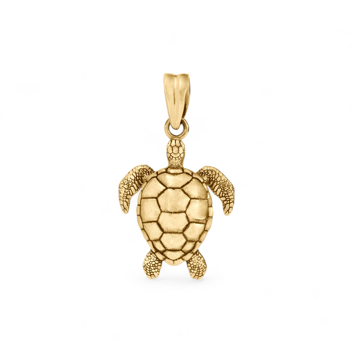 Colgante de tortuga de ORO AMARILLO de 14 quilates