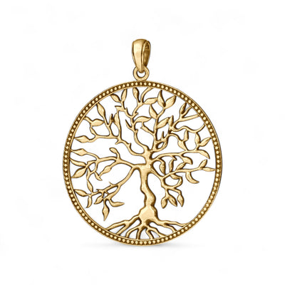 Colgante del Árbol de la Vida en oro amarillo de 14 k