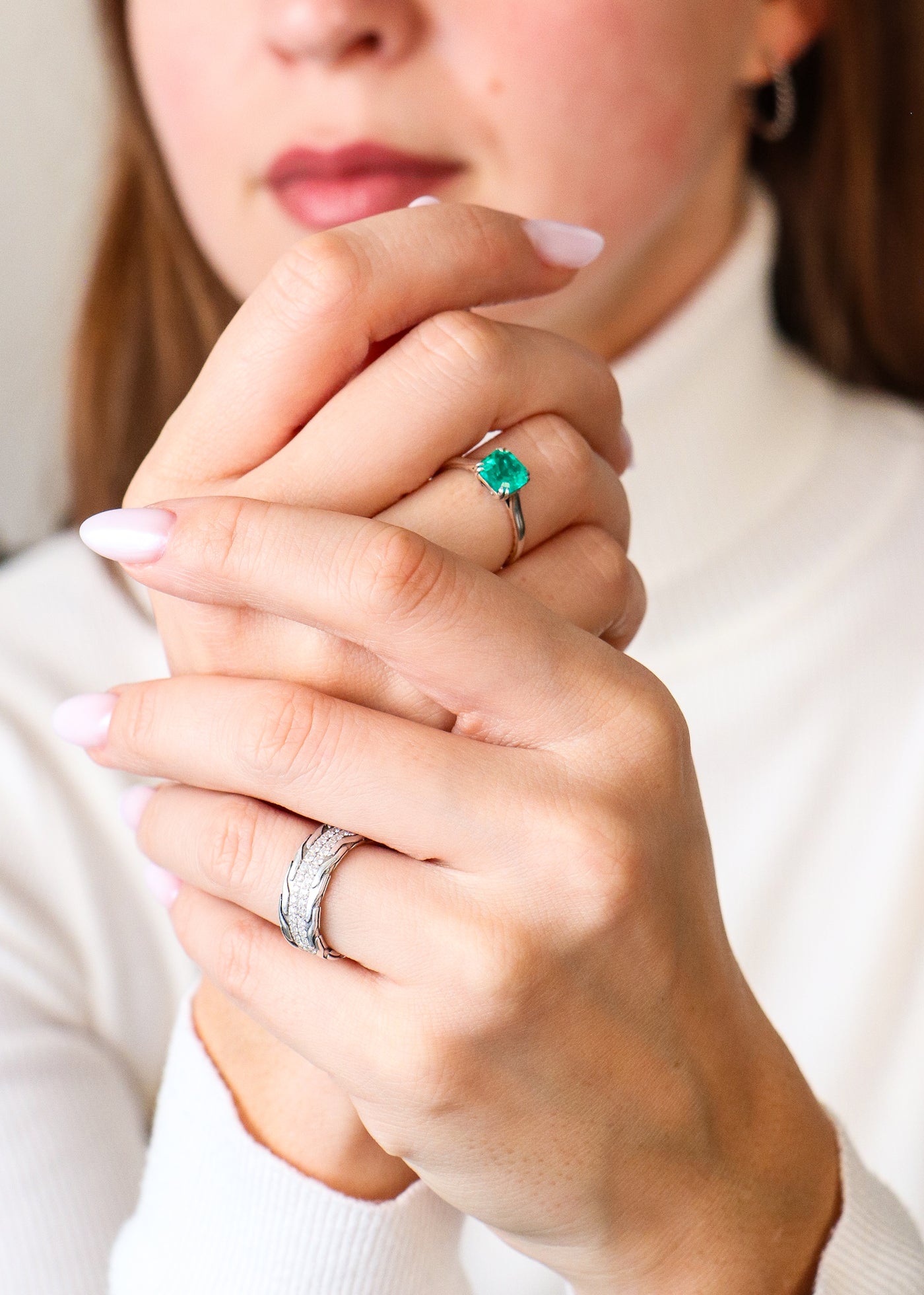 14k Yellow gold Emerald Ring