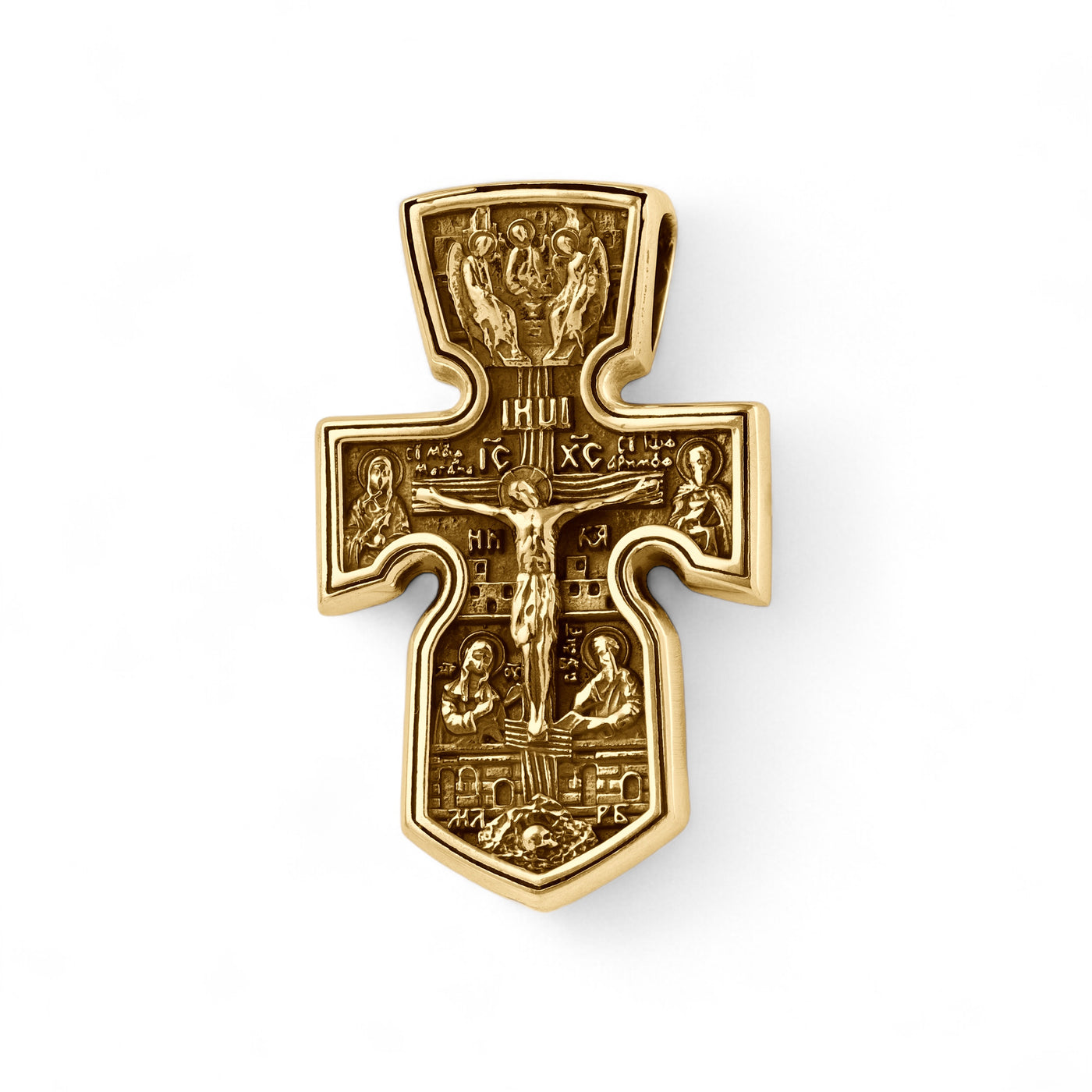 Cruz de oro amarillo de 14 k.