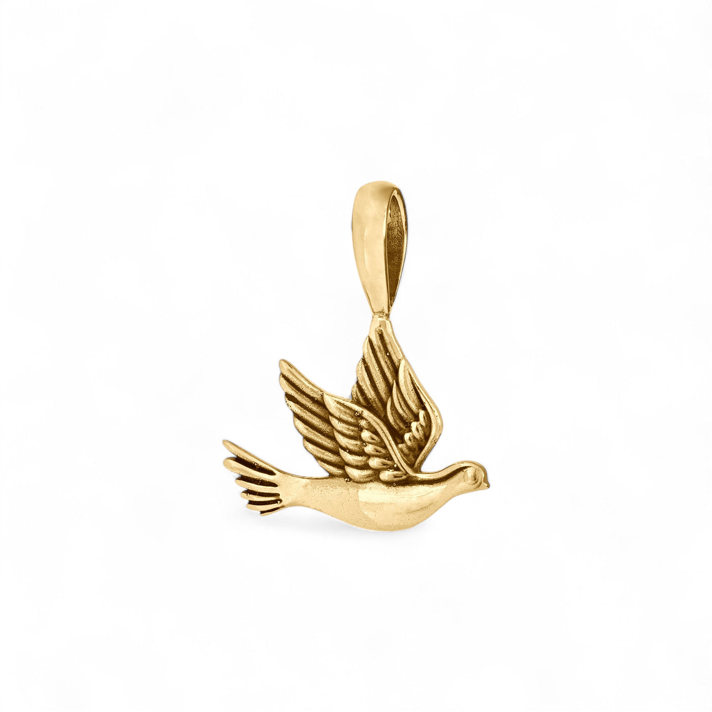 14k Yellow Gold Dove Pendant