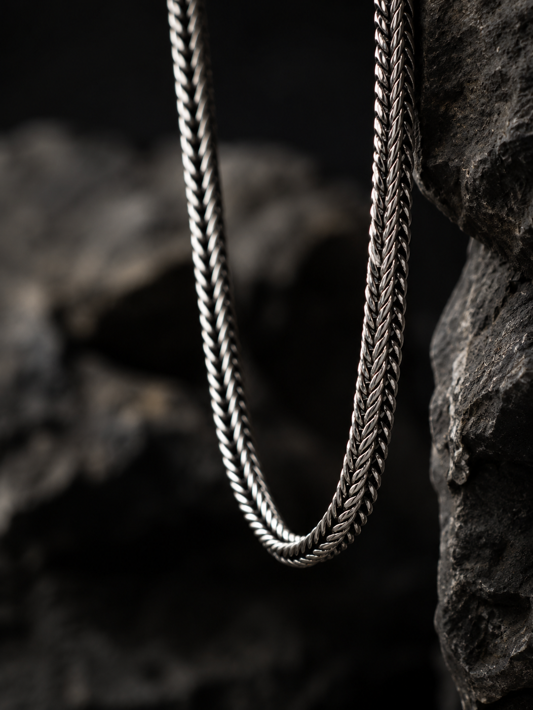 Heavy Foxtail silver chain – Dynamis Jewelry