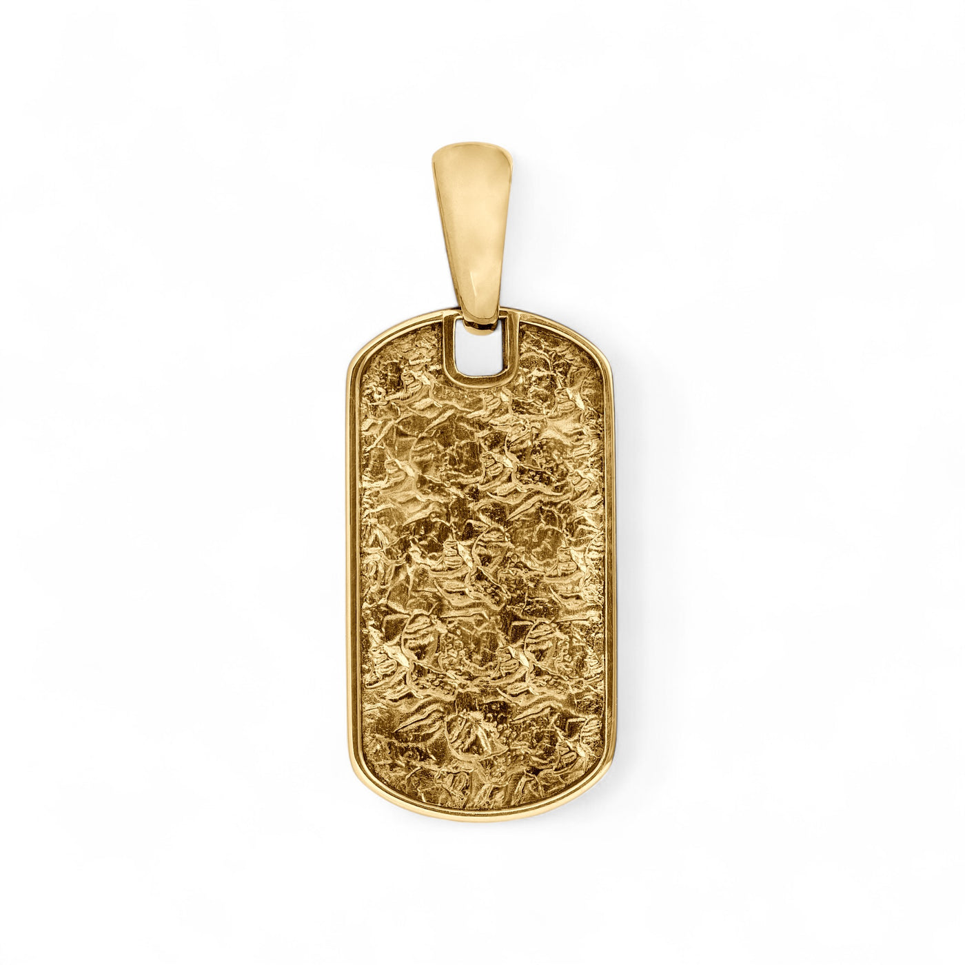 14k Yellow gold Tag pendant L