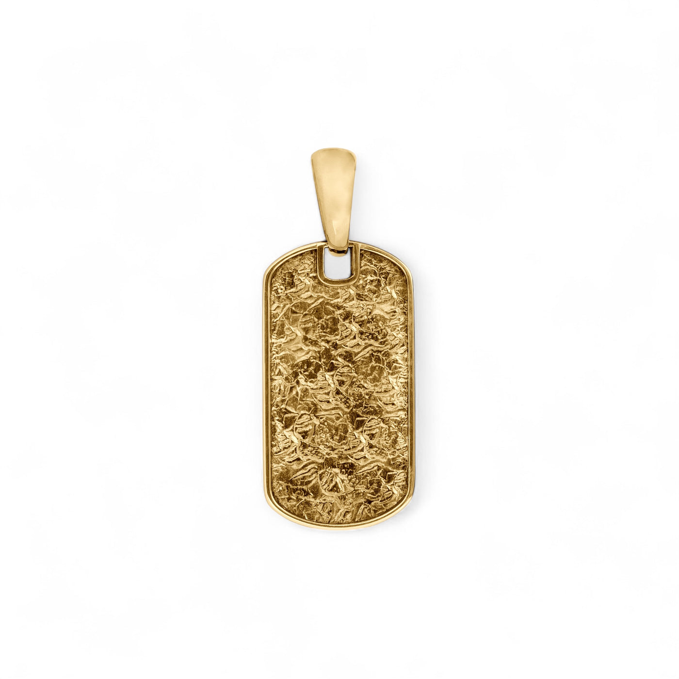 14k Yellow gold Tag pendant M