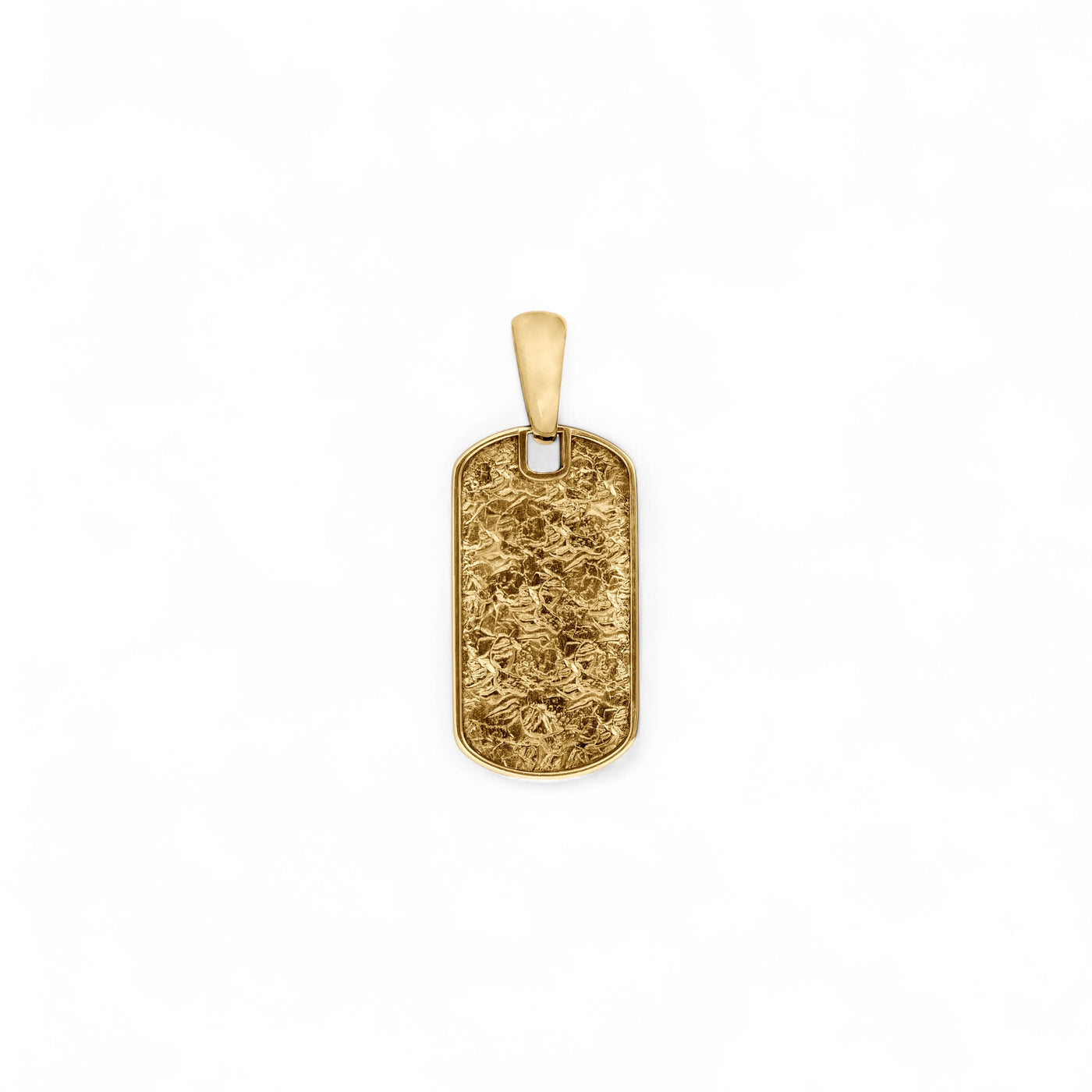 14k Yellow gold Tag pendant S