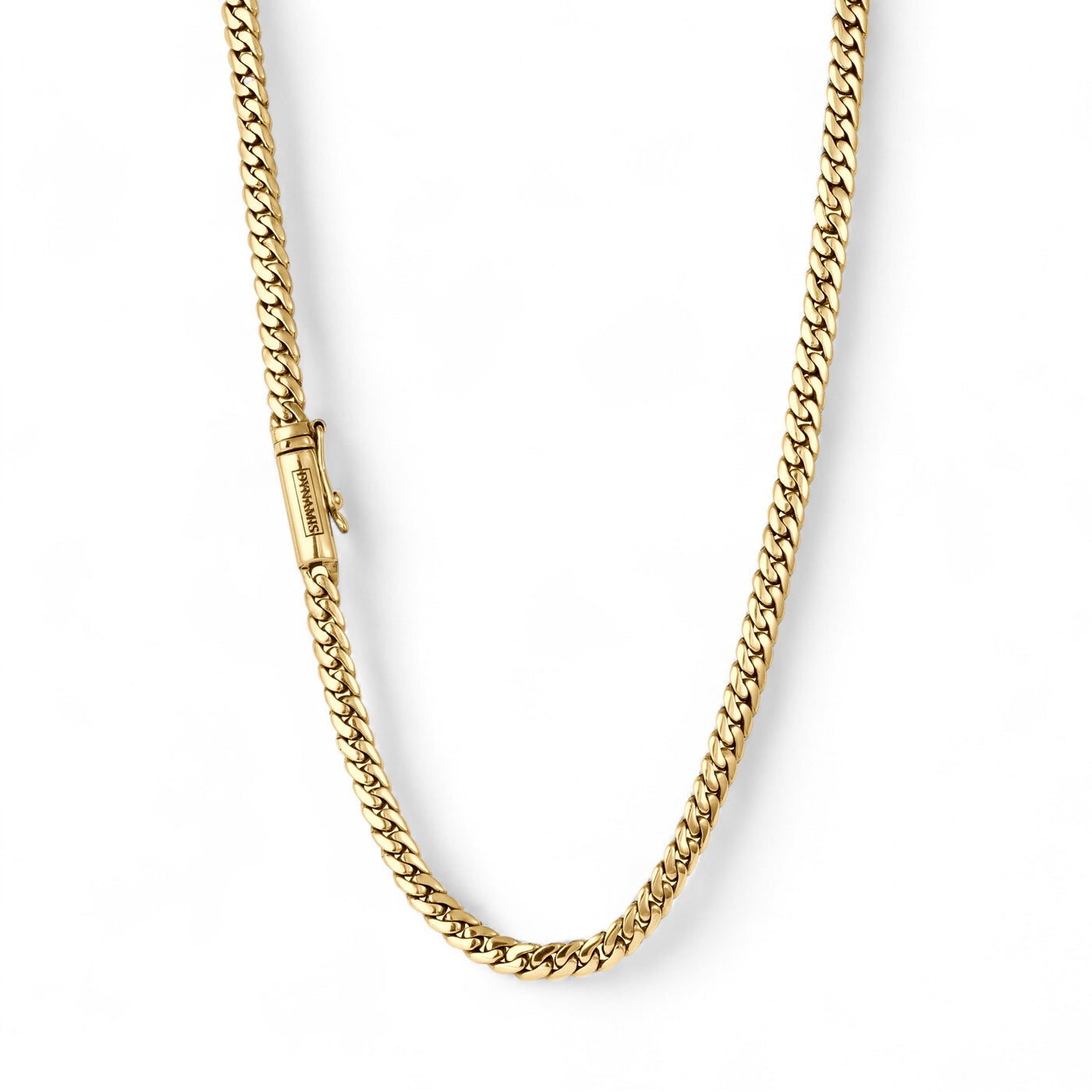 18k Yellow gold Cuban necklace (5 mm)