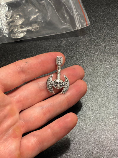 Silver Skull Axe