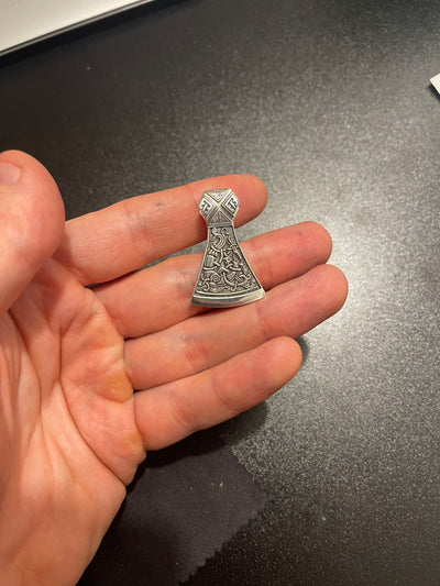 Silver Celtic axe