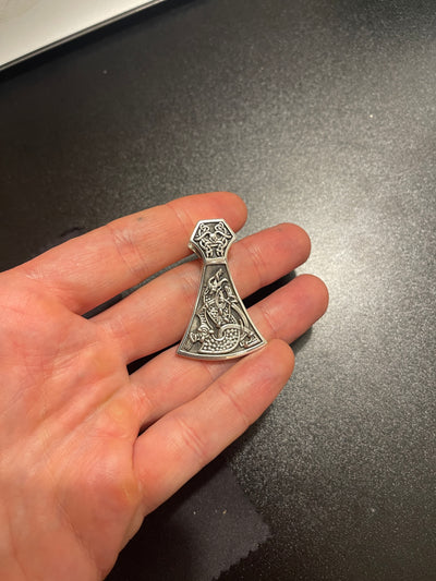 Silver Viking axe