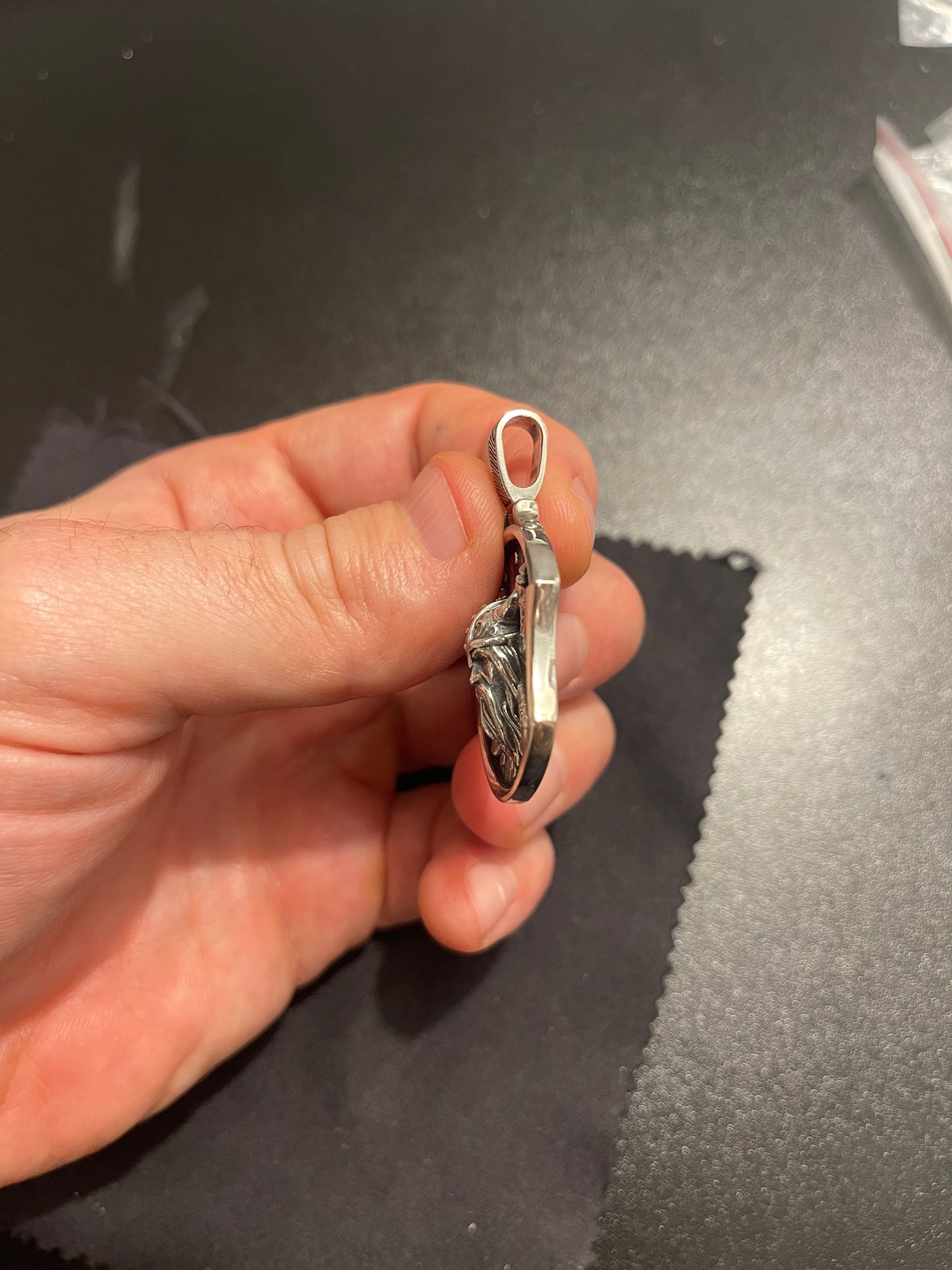 银色维京战士吊坠